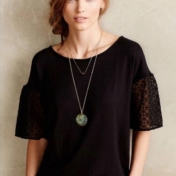 Dolan Left Coast | Anthropologie | Trellised Lantern Sleeve Top | Sz M - Picture 2 of 10